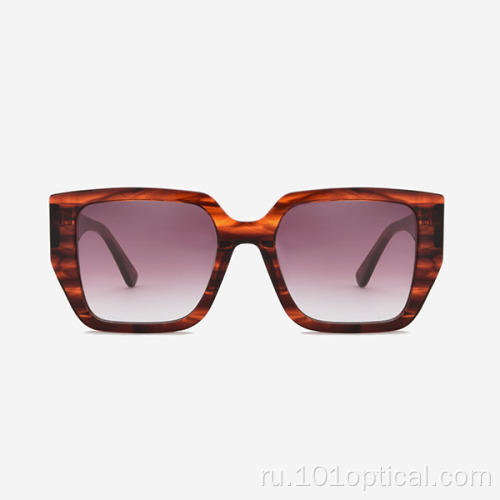 Угловые квадратные женские солнцезащитные очки из ацетата